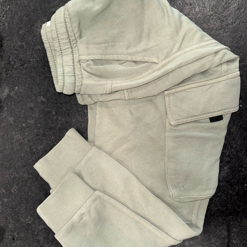 Zara Light Grayish green Cargo Joggers